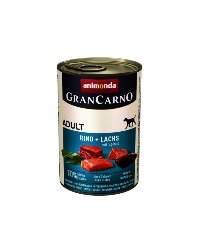 ANIMONDA Grancarno Adult smak: wołowina  łosoś i szpinak 400g główny