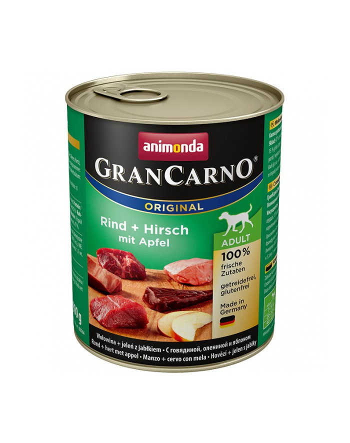 ANIMONDA Grancarno Adult smak: wołowina + jeleń i jabłko 800g główny