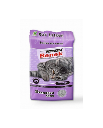 CERTECH Super Benek Standard Lawenda - żwirek dla kota zbrylający 25l (20kg)