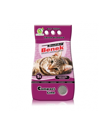 CERTECH Super Benek Compact Lawenda - żwirek dla kota zbrylający 5l