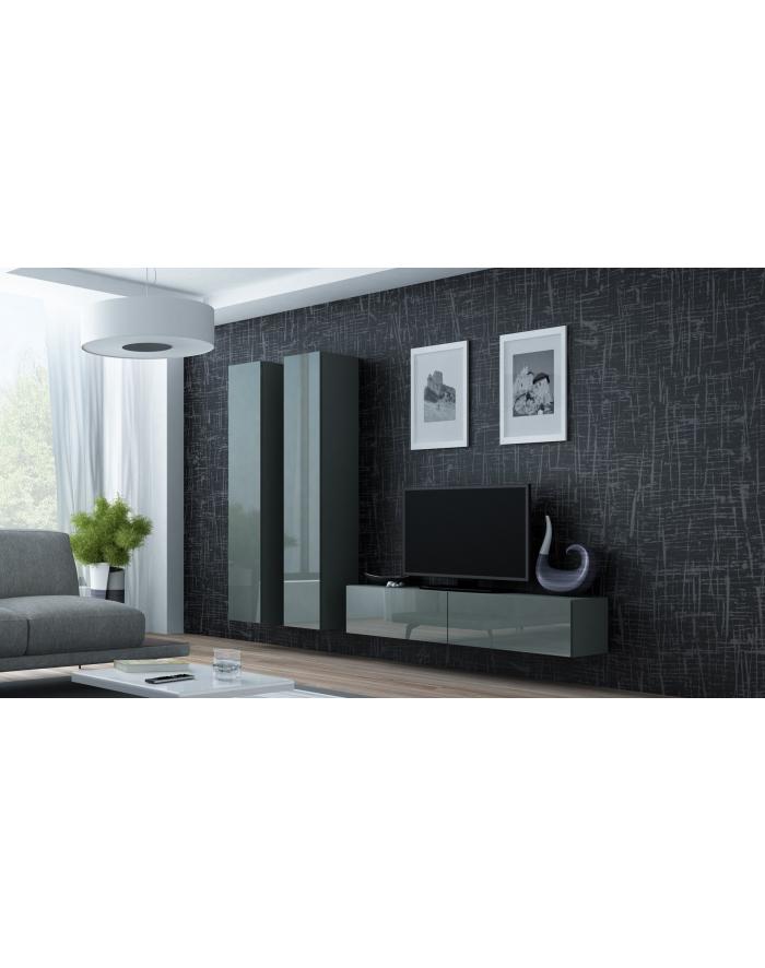 cama meble Zestaw VIGO 9 szary/szary połysk główny