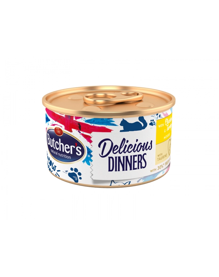 BUTCHER'S Classic Delicious Dinners z kurczakiem i indykiem - puszka 85g główny
