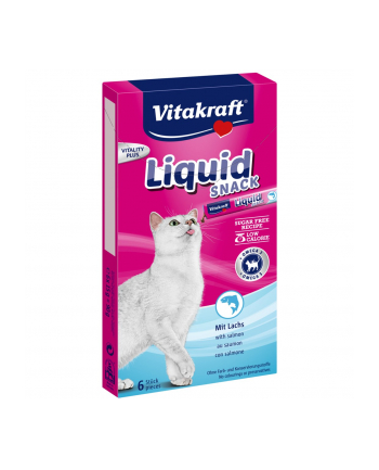 VITAKRAFT Cat Liquid Snack - przysmak dla kota w płynie: łosoś  Omega 3 6 szt