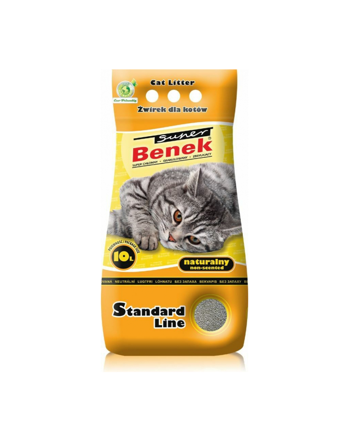 CERTECH Super Benek Standard Naturalny - żwirek dla kota zbrylający 10l główny