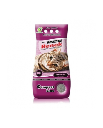 CERTECH Super Benek Compact Lawenda - żwirek dla kota zbrylający 10l