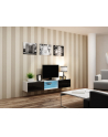cama meble Szafka RTV VIGO GLASS 30/180/40 biały/czarny połysk - nr 1