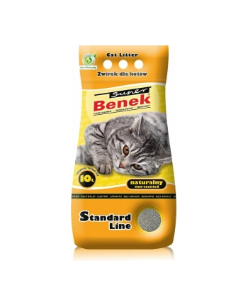 CERTECH Super Benek Standard Naturalny - żwirek dla kota zbrylający 10l
