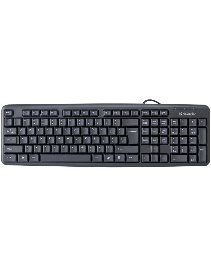 Klawiatura przewodowa Defender ELEMENT HB-520 USB czarna główny