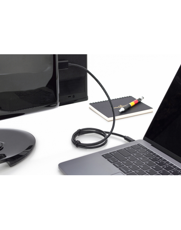Kabel adapter DIGITUS USB 3.1 Gen 1 SuperSpeed+ Typ USB C/HDMI M/M czarny 2m główny