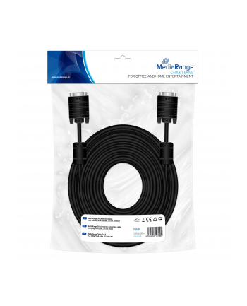 Kabel SVGA MediaRange MRCS117 VGA/VGA, 20m, czarny