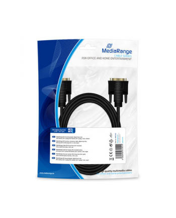 Kabel DVI MediaRange MRCS129 DVI/DVI, 2m, czarny