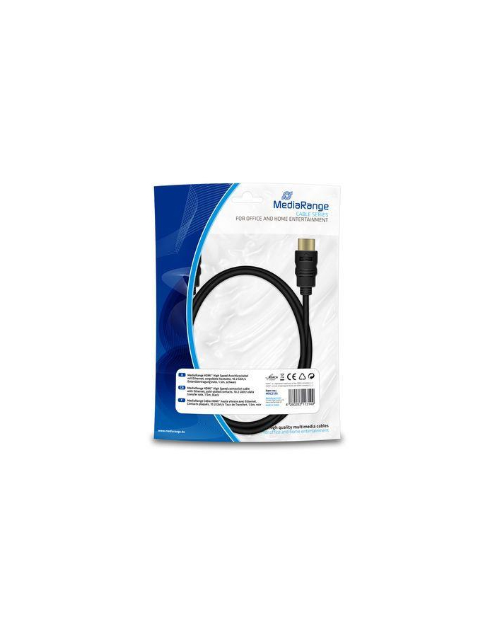 Kabel HDMI MediaRange MRCS139 HDMI/HDMI with Ethernet, 1,5m, czarny główny