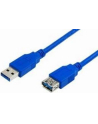 Kabel USB 3.0 MediaRange MRCS151 Plug A/Socket A, 1,8m, niebieski - nr 3
