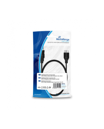 Kabel USB 3.0 MediaRange MRCS153 USB 3.0/MicroUSB 3.0 B, 1m, czarny