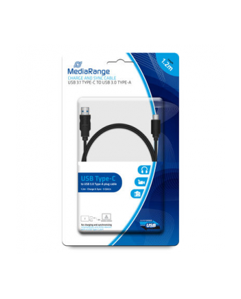 Kabel USB 3.0 MediaRange MRCS160 USB 3.0/USB 3.0 Type-C, 1.2m, czarny