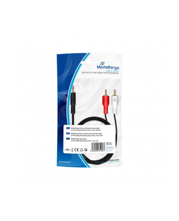 Kabel Audio/Video MediaRange MRCS164 2x RCA Plug/Jack plug 3.5mm, 2,5m, czarny
