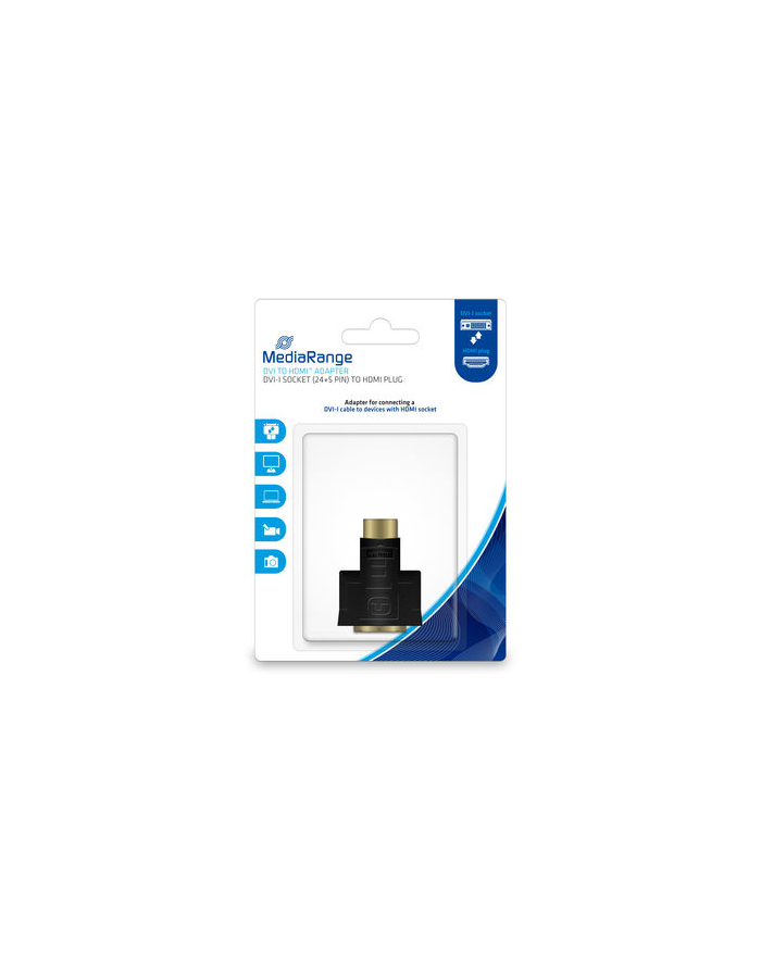 Adapter HDMI-DVI MediaRange MRCS171 czarny główny