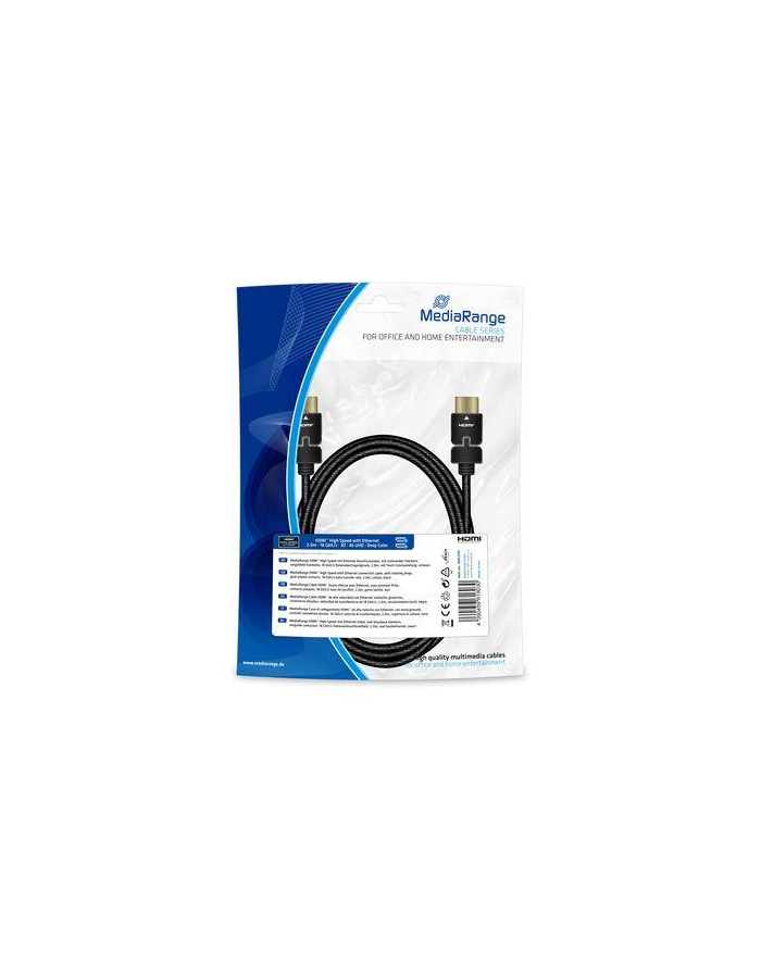 Kabel HDMI MediaRange MRCS197 HDMI/HDMI with Ethernet , 2.0m, czarny główny