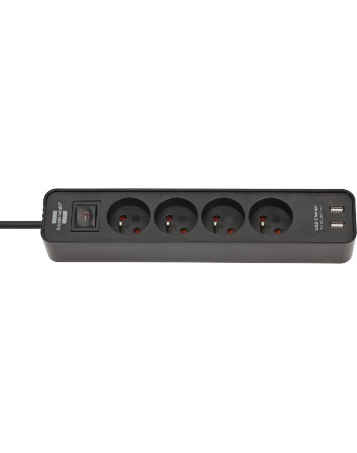 Listwa zasilająca Brennenstuhl z ładowarką USB 4gn, 1,5M, czarna główny