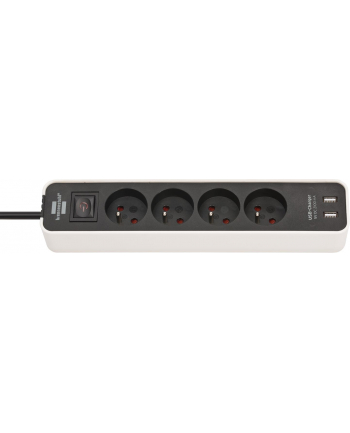 Listwa zasilająca Brennenstuhl z ładowarką USB 4gn, 1,5M, czarno-biała