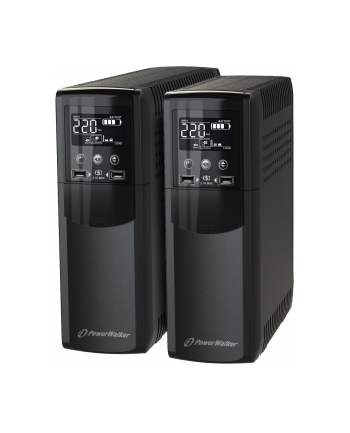 Zasilacz awaryjny UPS Power Walker Line-Interactive CSW 1500VA 8x IEC Out, RJ11/RJ45 In/Out, USB, 2x USB ładowarka