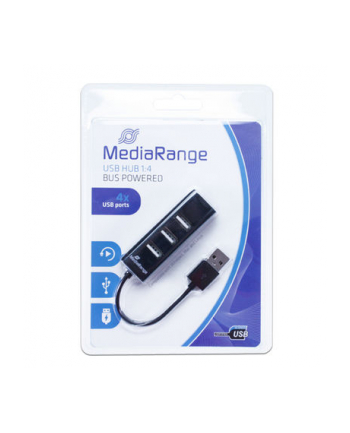 Hub USB MediaRange MRCS502 4xUSB 2.0 Black