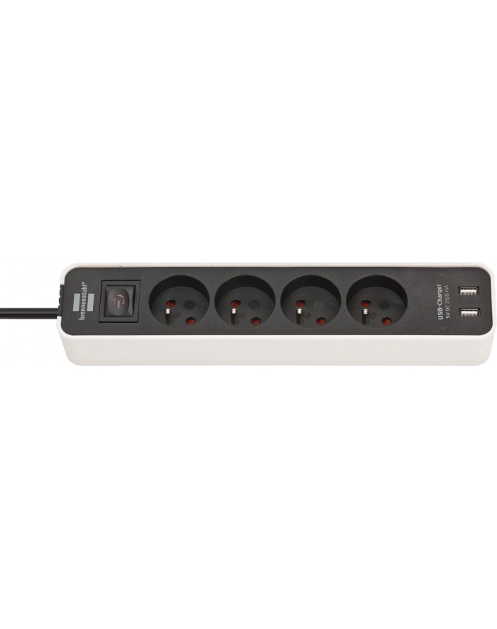 Listwa zasilająca Brennenstuhl z ładowarką USB 4gn, 1,5M, czarno-biała główny