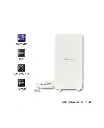 qoltec Antena 4G LTE dookólna | 2xSMA | 30dBi | wewnętrzna