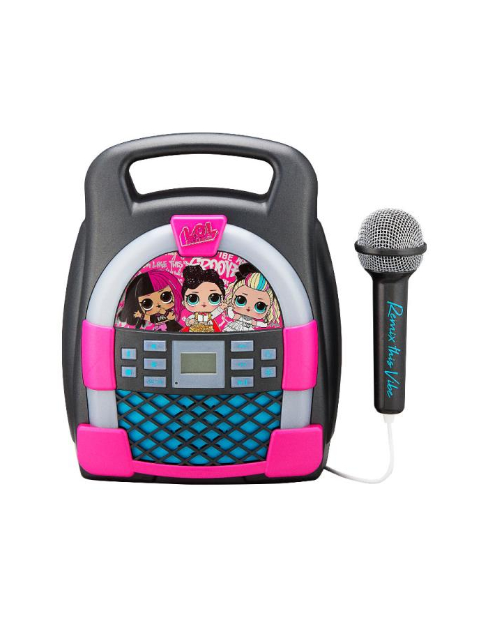 ekids Zestaw do karaoke z mikrofonem, MP3, Bluetooth + efekty świetlne LOL LL-553 główny