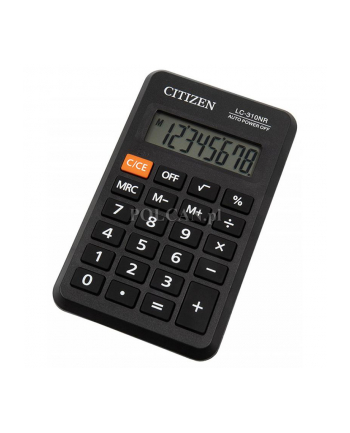 pbs connect Kalkulator kieszonkowy CITIZEN LC310NR, 8cyfr, 114x62x14mm, czarny