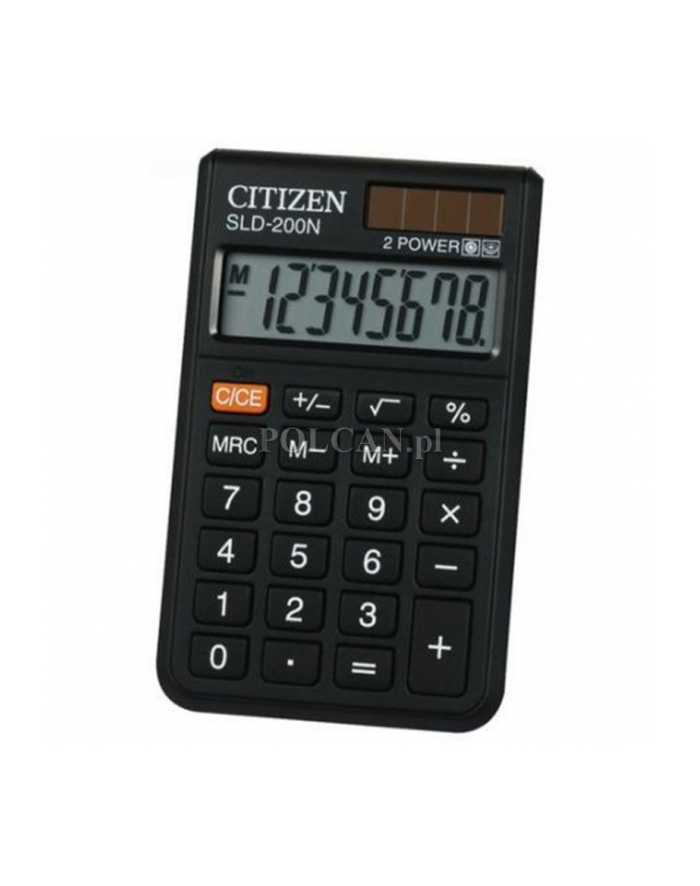 pbs connect Kalkulator kieszonkowy w etui CITIZEN SLD200NR, 8cyfr, 98mm x 62 X 10MMmm, czarny główny