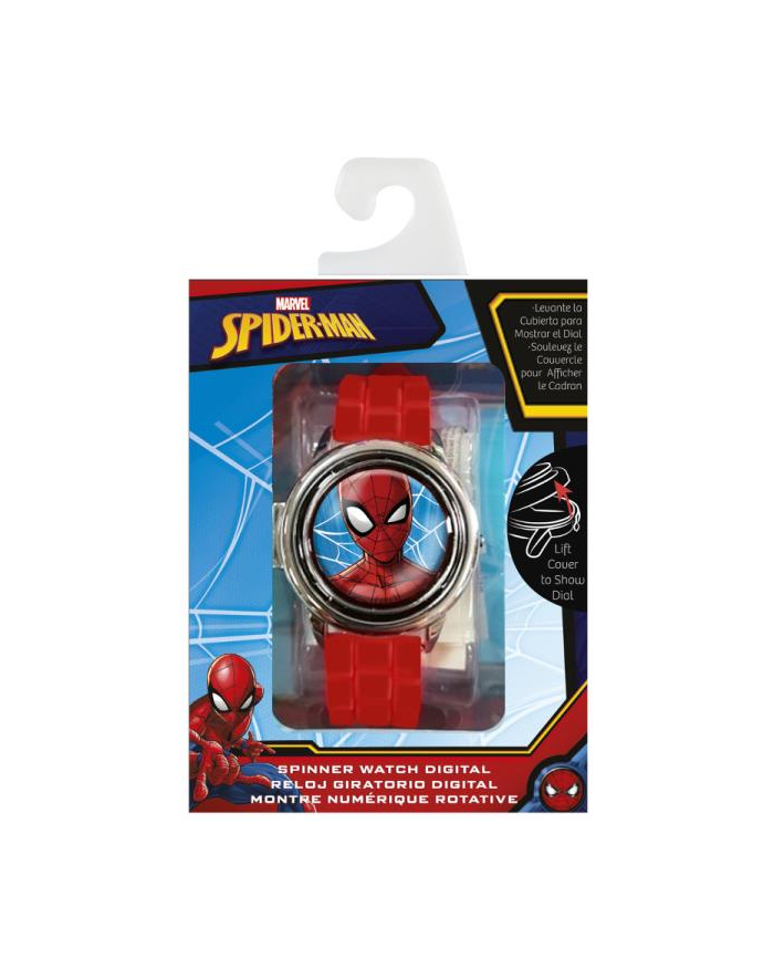 Zegarek cyfrowy ze spinerem w metalowej obudowie Spider-Man MV15763 Kids Euroswan główny