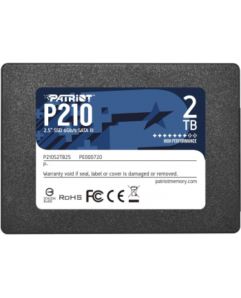 patriot Dysk SSD 2TB P210 520/430 MB /s SATA III 2.5 nr 1