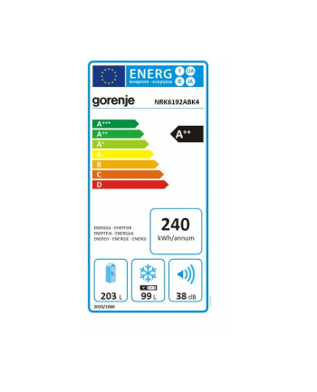 gorenje Chłodziarko-zamrażarka NRK6192ABK4