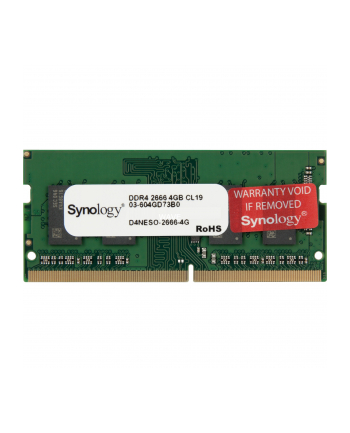 synology Pamięć DDR4 non-ECC Unbuffered SODIMM D4NESO-2666-4G 266Mhz 1,2V