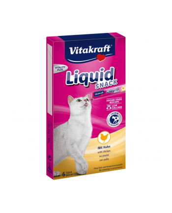 VITAKRAFT Cat Liquid Snack - przysmak dla kota w płynie: kurczak  tauryna 6 szt