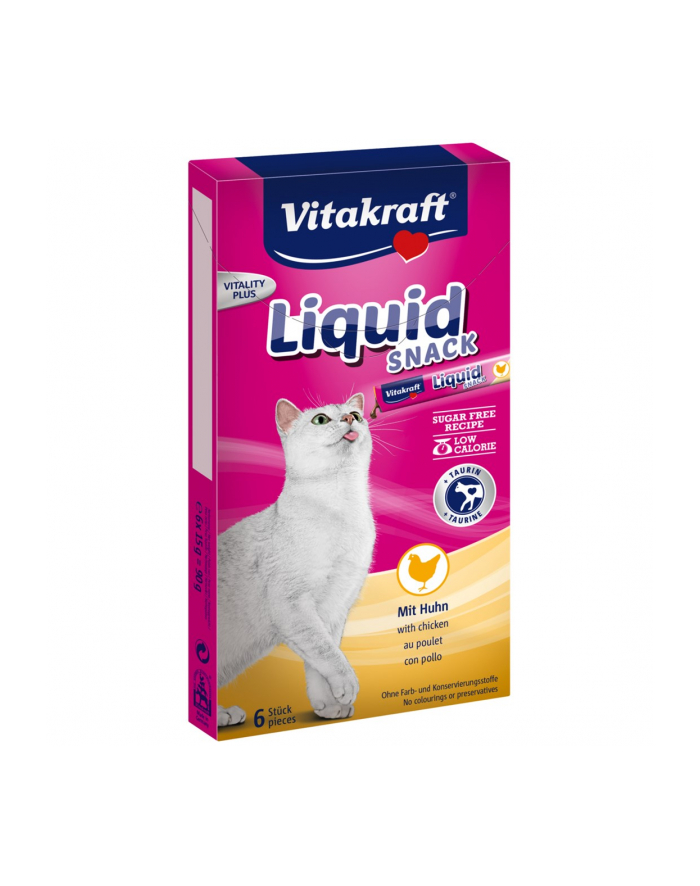 VITAKRAFT Cat Liquid Snack - przysmak dla kota w płynie: kurczak  tauryna 6 szt główny