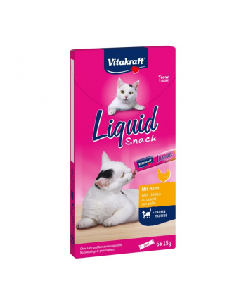 VITAKRAFT Cat Liquid Snack - przysmak dla kota w płynie: kurczak  tauryna 6 szt