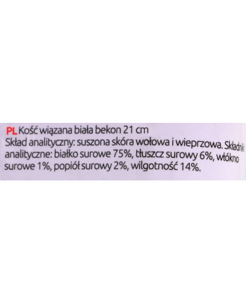 MACED Przysmak dla psa - kość wiązana biała bekon 21cm 1szt