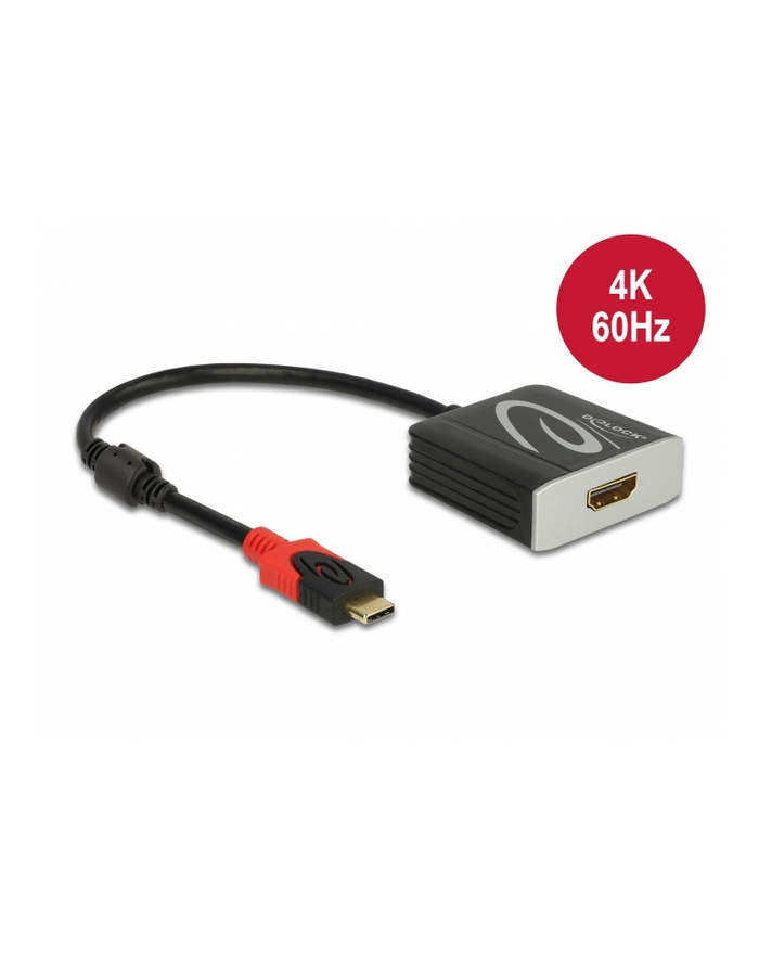 DELOCK adapter USB type-C male to HDMI female DP alt mode/Thunderbolt 3 4K 60 Hz active główny