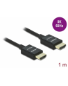 DELOCK HDMI Coaxial M/M v2.1 cable 1m 8K 60Hz braiding black - nr 1