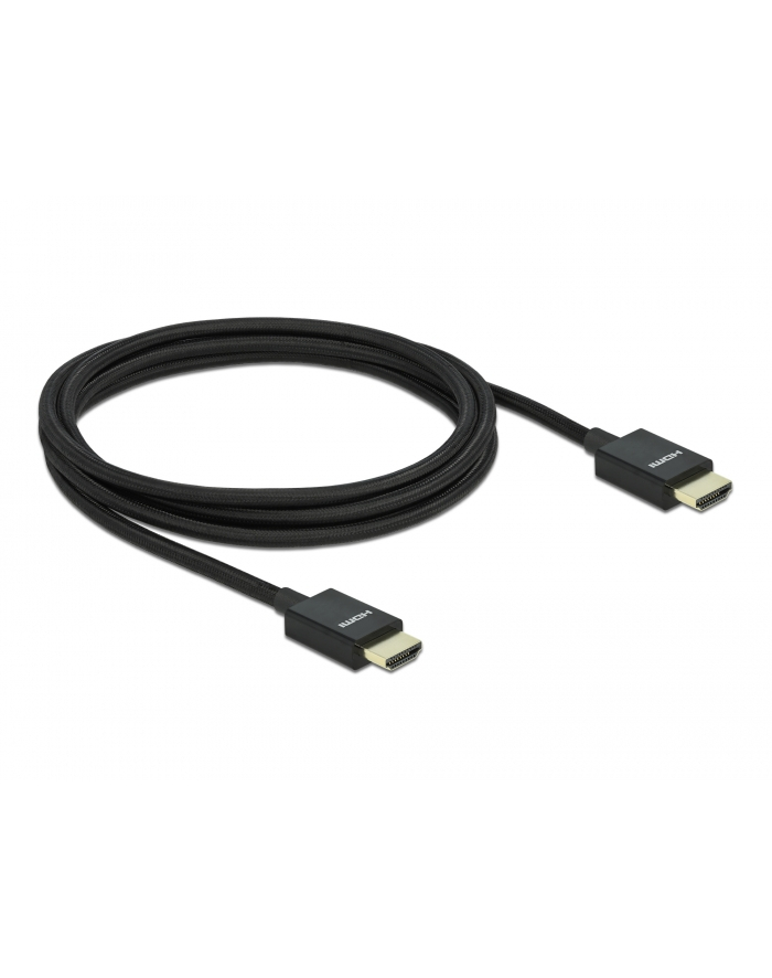DELOCK HDMI Coaxial M/M v2.1 cable 1m 8K 60Hz braiding black główny