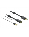 DELOCK HDMI M DisplayPort M 4K cable 1m powered by USB A M black - nr 5