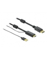 DELOCK HDMI M DisplayPort M 4K cable 2m powered by USB A M black - nr 5