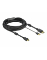 DELOCK HDMI M DisplayPort M 4K cable 7m powered by USB A M black - nr 2