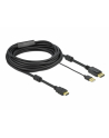 DELOCK HDMI M DisplayPort M 4K cable 7m powered by USB A M black - nr 4