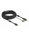 DELOCK HDMI M DisplayPort M 4K cable 10m powered by USB A M black - nr 2