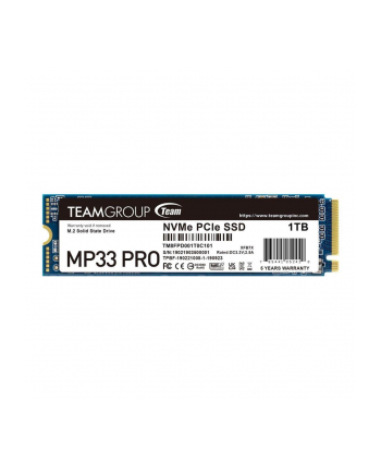 TEAM GROUP MP33 Pro 1TB PCIe Gen3 x4 NVMe M.2 SSD 2100/1700 MB/s