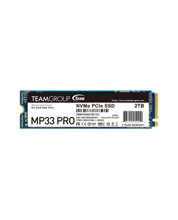 TEAM GROUP MP33 Pro 2TB PCIe Gen3 x4 NVMe M.2 SSD 2100/1700 MB/s