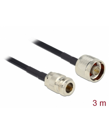DELOCK antenna cable N/M to N/F 3m low loss
